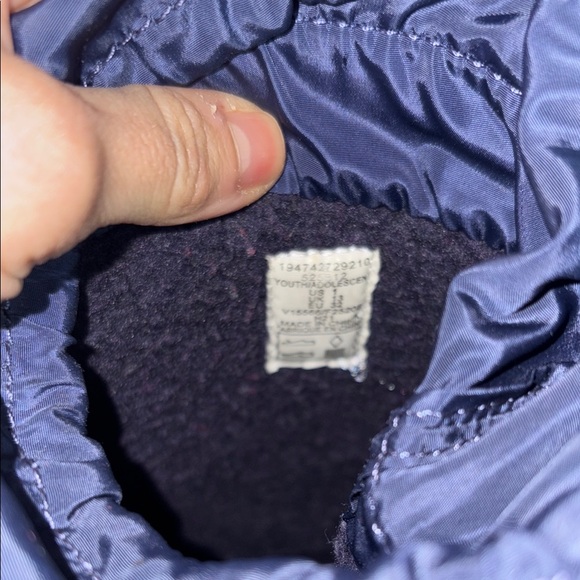 Girls Navy and Teal Winter Boots - Picture 8 of 9